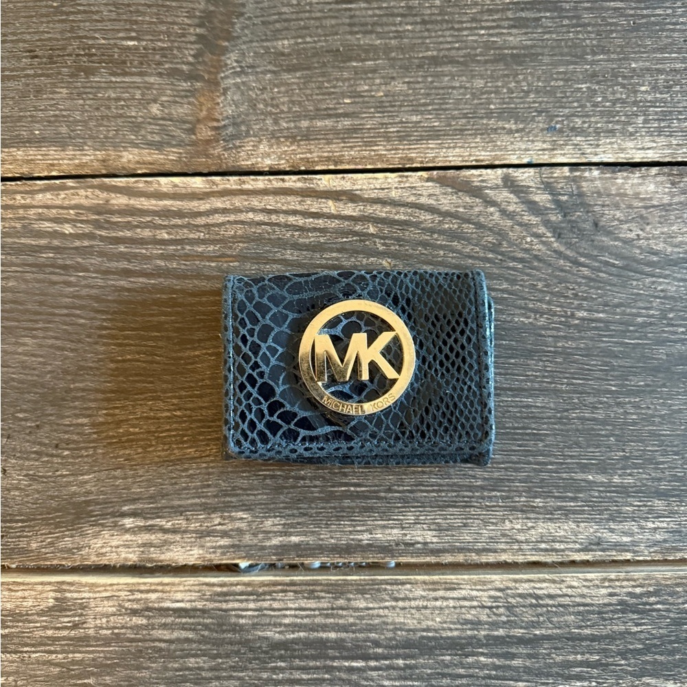 Michael Kors Python-Embossed Card Holder Wallet - Picture 11 of 12